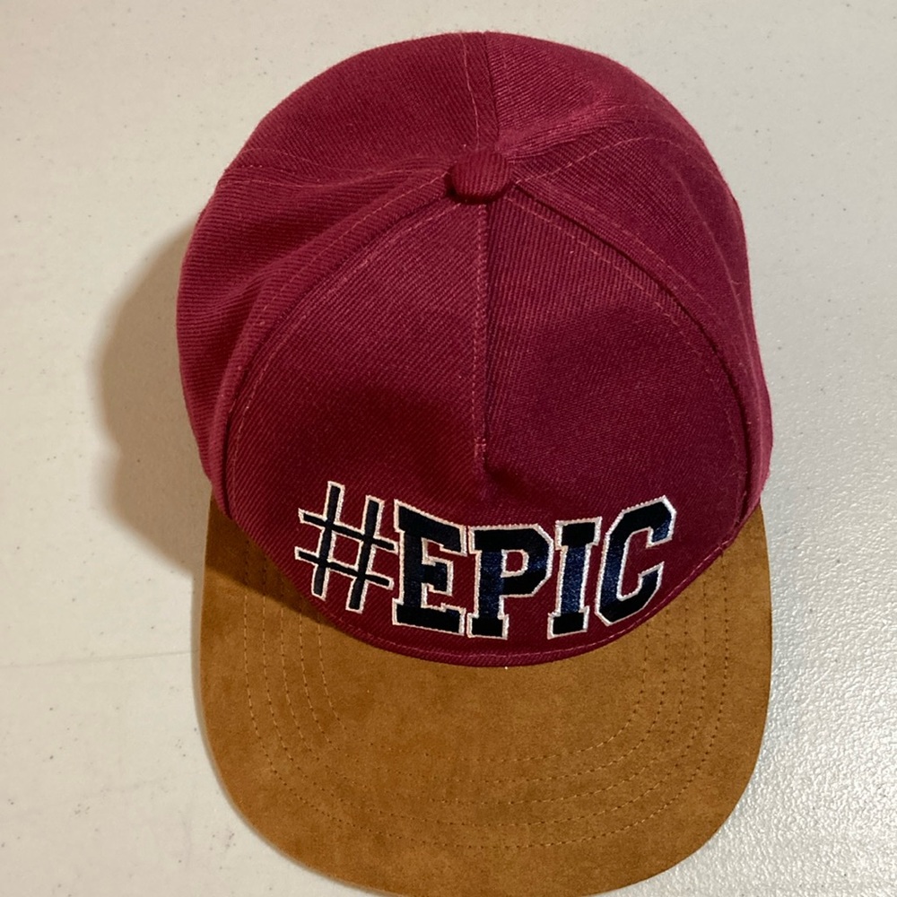 Place Size L, # Epic, Burgundy Baseball Cap